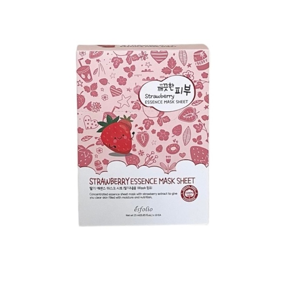 Esfolio Strawberry Essence Face Mask Sheet Moisturizing Facial Treatment - Picture 12 of 12